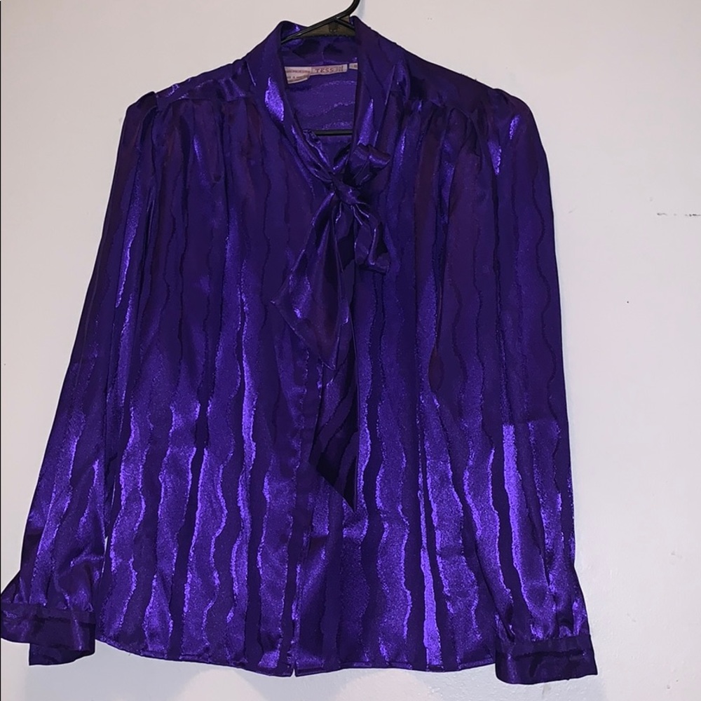 Tess vintage purple button up